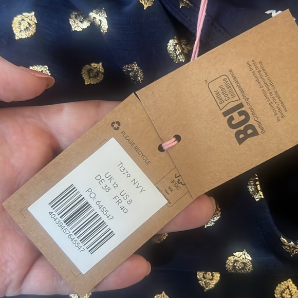 Boden Gold Leaf Print Top - Picture 12 of 16